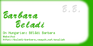 barbara beladi business card