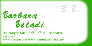 barbara beladi business card